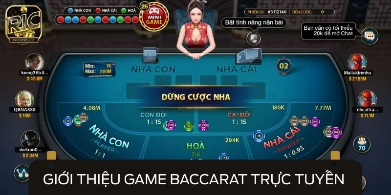 Giới thiệu game Baccarat trực tuyến tại RICWIN