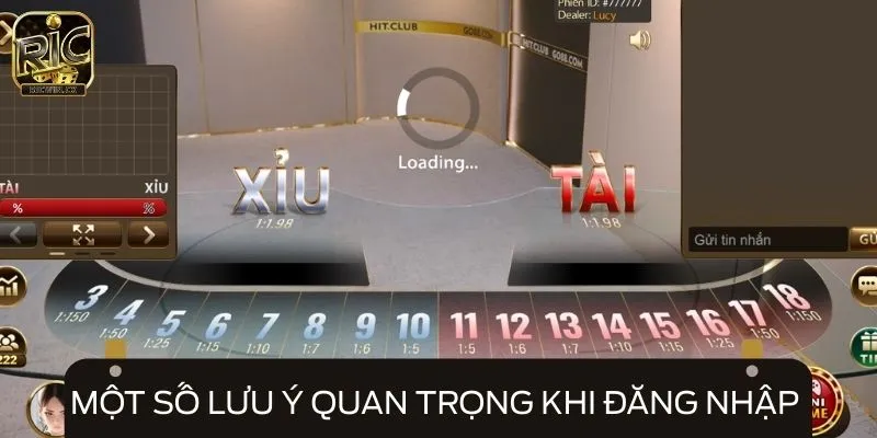 Một số lưu ý quan trọng khi đăng nhập tài khoản