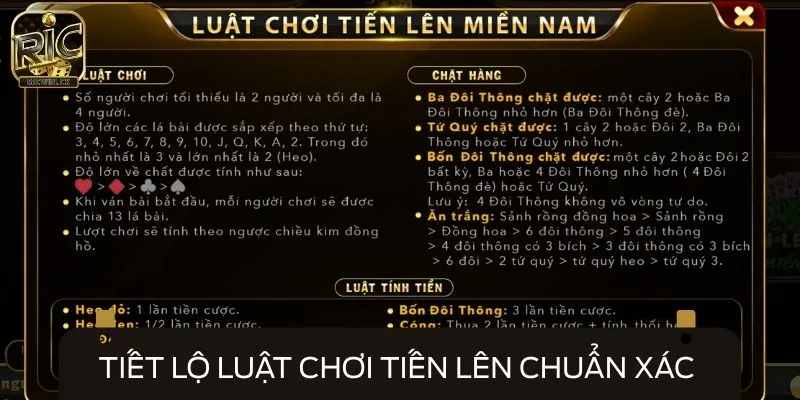 Tiết lộ luật chơi tiến lên chuẩn xác nhất